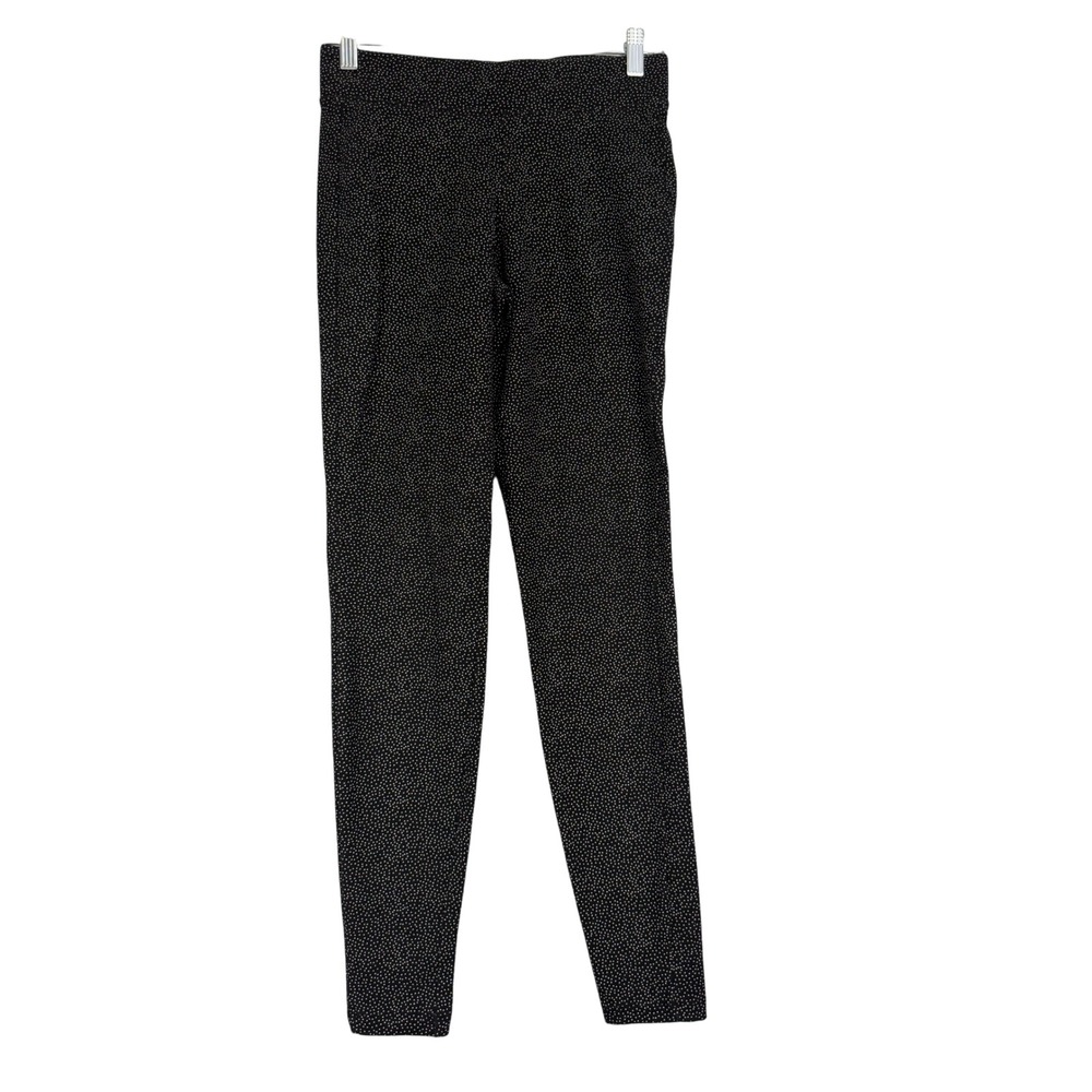 Old Navy Womens XS Black‎ Polka Dot Leggings Mid Rise Cotton Blend Stretch Pants